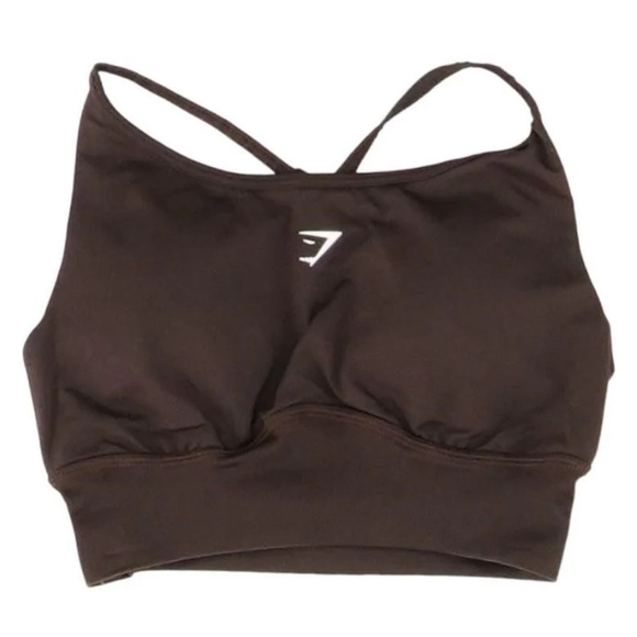GYMSHARK brown seamless sports bra size S - Picture 1 of 3